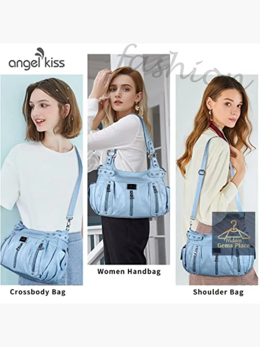 Large Faux Leather Crossbody Hobo Satchel Shoulder Handbag Tote Purse